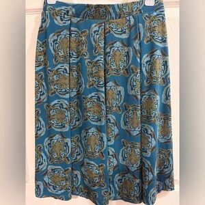 LuLaRoe Teal and Orange A-Line Tiger Skirt So so cute!!!🐅🐅🐅